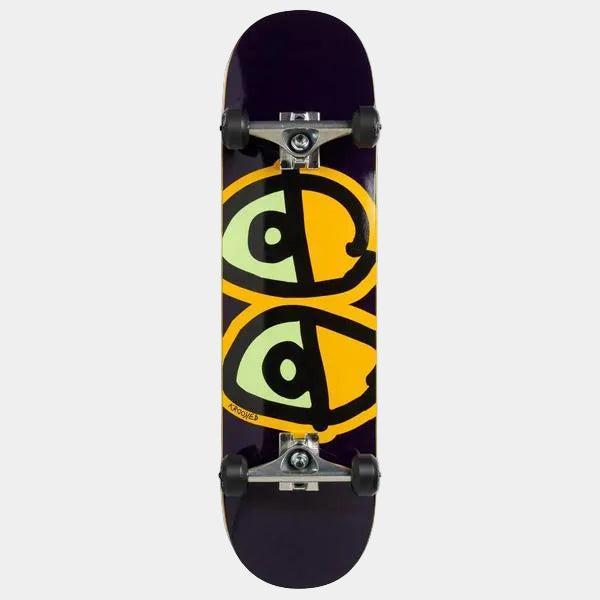 Krooked Skateboards Deluxe Glow Eyes Complete Skateboard 8.25"-Black Sheep Skate Shop
