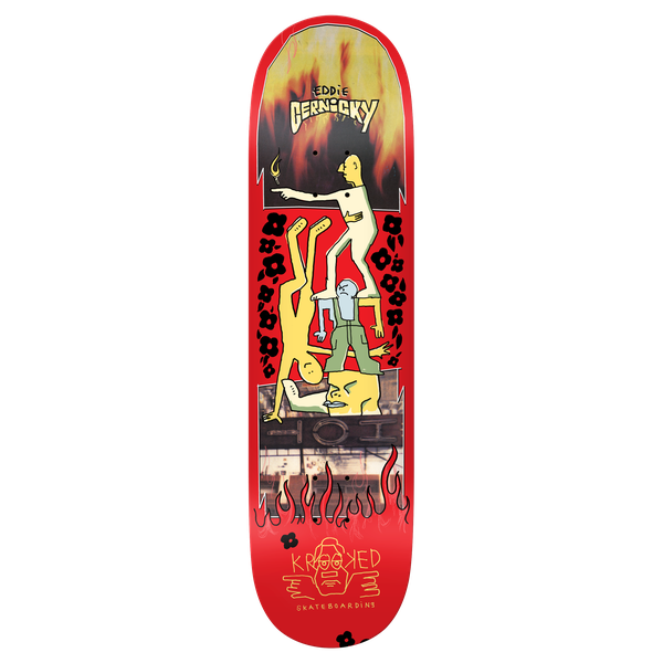 Krooked Skateboards Eddie Cernicky Hot Deck 8.25"-Black Sheep Skate Shop