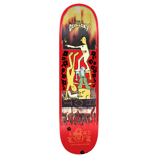 Krooked Skateboards Eddie Cernicky Hot Deck 8.25"-Black Sheep Skate Shop