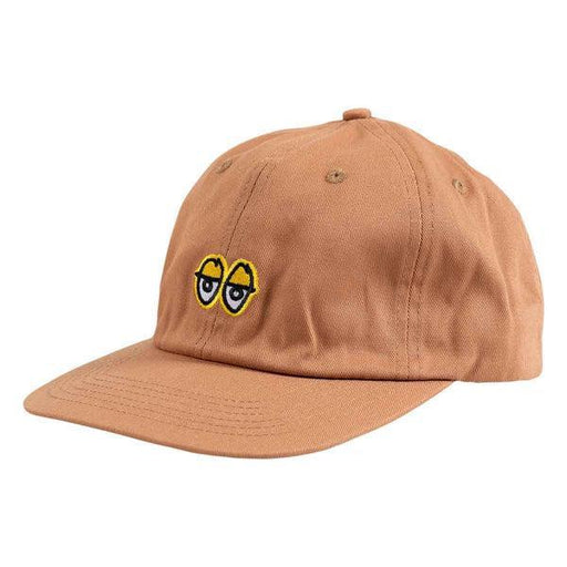 Krooked Eyes Unstructured Strapback Hat Tan - Gold — Black Sheep Skate Shop