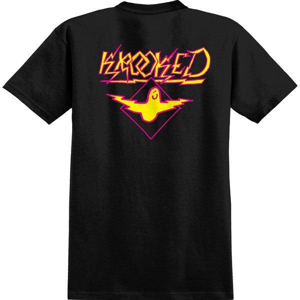 Krooked Skateboards Lightening T-Shirt Black-Black Sheep Skate Shop