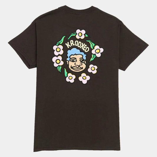 Krooked Skateboards MG T-Shirt Dark Chocolate - Cream-Black Sheep Skate Shop