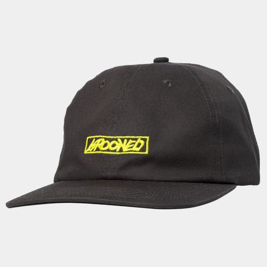 Krooked Skateboards Moonsmile Script Strapback Hat Charcoal - Yellow-Black Sheep Skate Shop