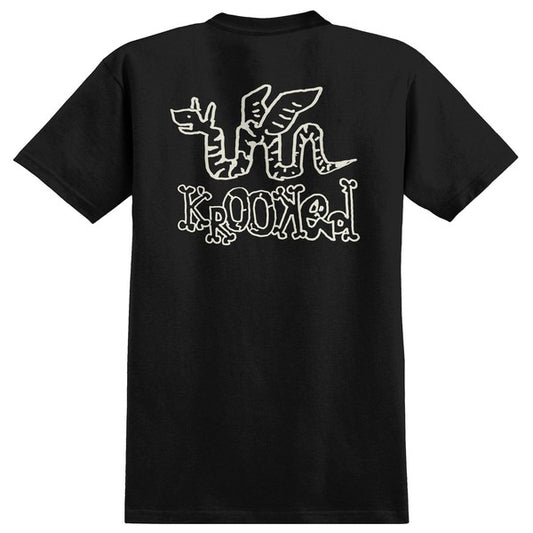 Krooked Skateboards No Monster T-Shirt Black-Black Sheep Skate Shop