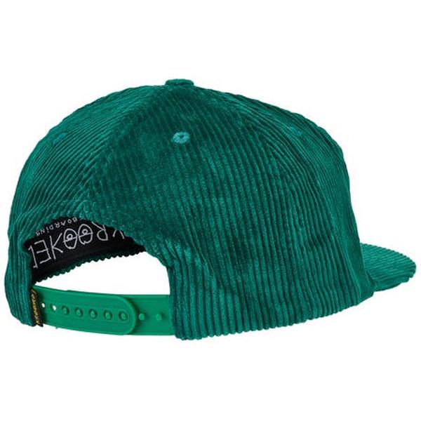 Krooked Skateboards Reaper Corduroy Snapback Hat Emerald Green-Black Sheep Skate Shop
