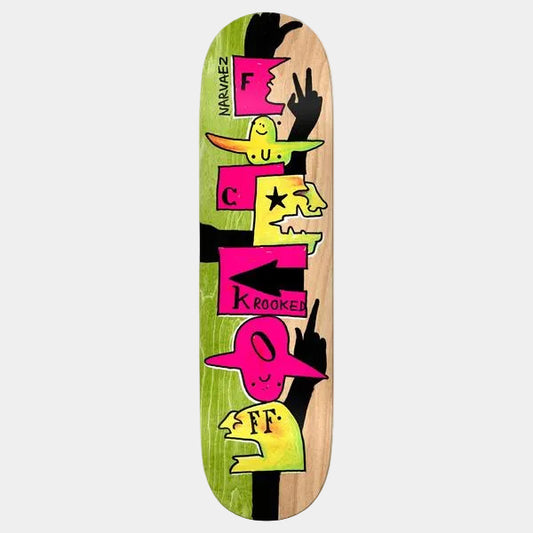 Krooked Skateboards Sam Narvaez F Off Deck 8.38"-Black Sheep Skate Shop