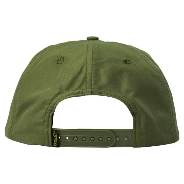 Krooked Skateboards Skulls N Teeth Unstructured Snapback Hat Army Green - White-Black Sheep Skate Shop