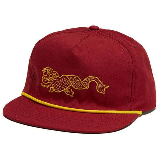 Krooked Skateboards Slow Feet Unstructured Snapback Hat Burgundy-Black Sheep Skate Shop