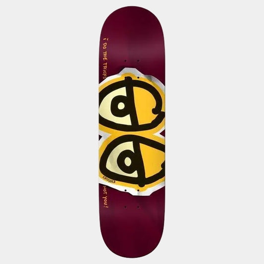 Krooked Skateboards Team Eyes DBX Basalt Deck 8.5" Wine-Black Sheep Skate Shop