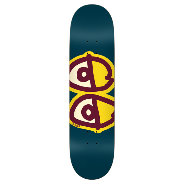 Krooked Skateboards Team Eyes Deck 8.38" Spruce - Yellow-Black Sheep Skate Shop