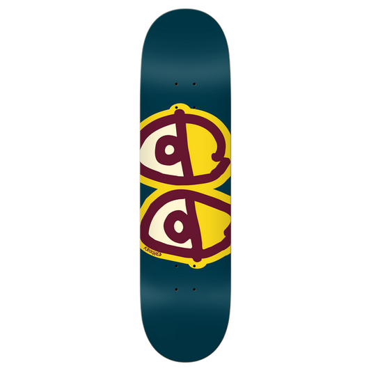 Krooked Skateboards Team Eyes Deck 8.38" Spruce - Yellow-Black Sheep Skate Shop