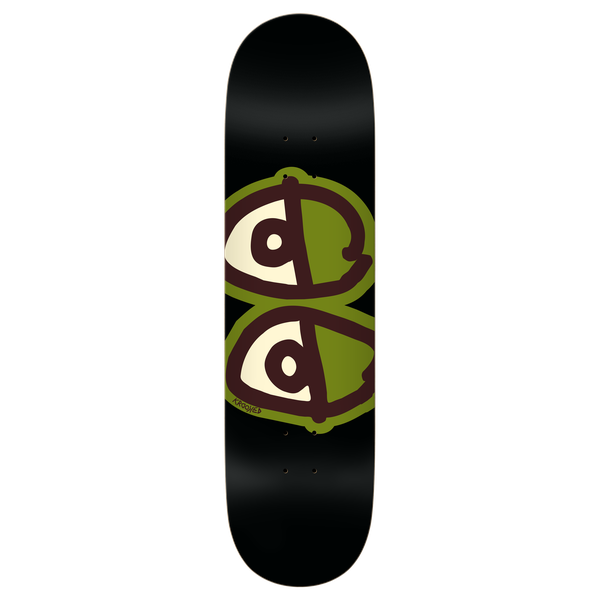 Krooked Skateboards Team Eyes Deck 8.5" Black - Green-Black Sheep Skate Shop