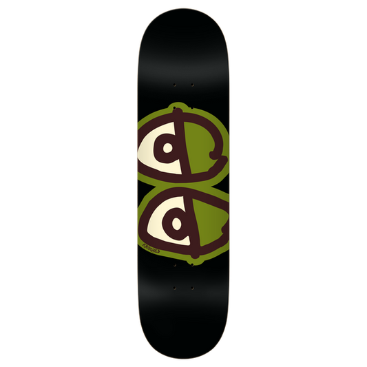Krooked Skateboards Team Eyes Deck 8.5" Black - Green-Black Sheep Skate Shop