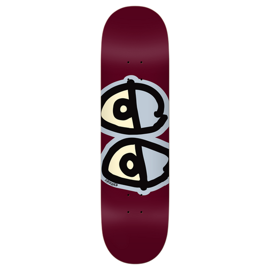 Krooked Skateboards Team Eyes Deck 8.75" Maroon - Blue-Black Sheep Skate Shop