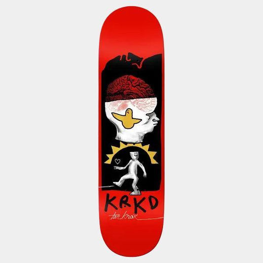 Krooked Skateboards Tom Knox Braiin and Bird Deck 8.5"-Black Sheep Skate Shop