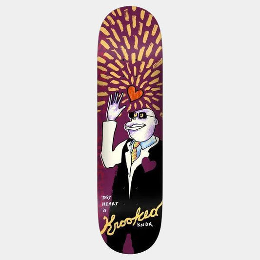 Krooked Skateboards Tom Knox This Heart Deck 8.5"-Black Sheep Skate Shop