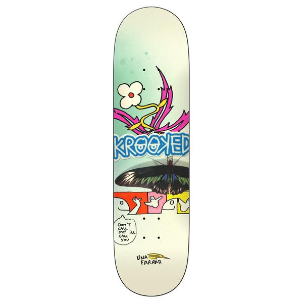 Krooked Skateboards Una Farrar Butterfly Call Deck 8.5"-Black Sheep Skate Shop
