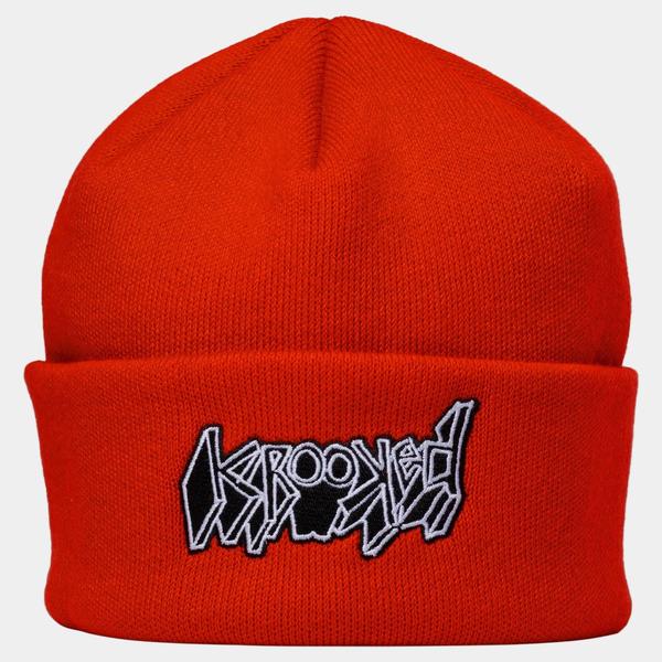 Krooked Skateboards VW Cuff Beanie Red-Black Sheep Skate Shop