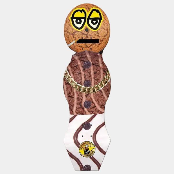 Krooked Skateboards x Quartersnacks Snackman Cruiser Deck 9"-Black Sheep Skate Shop