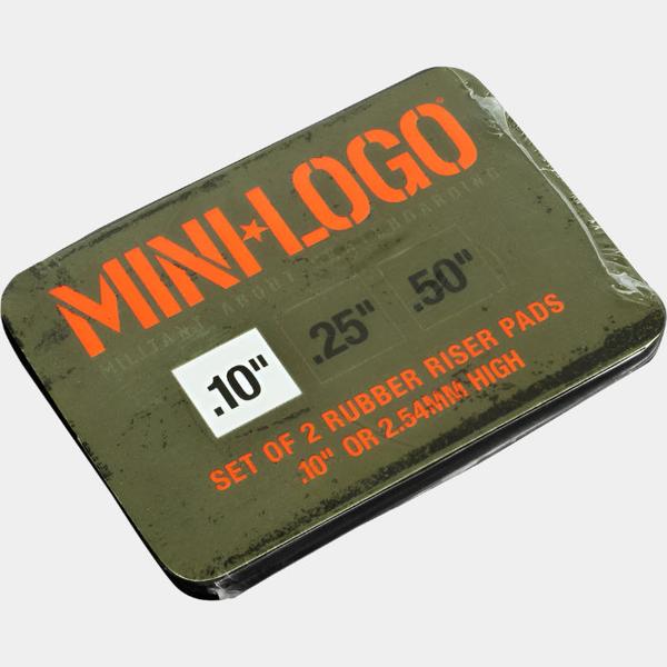 Mini Logo .10" Rubber Riser Pad Set 2-Pack Black-Black Sheep Skate Shop