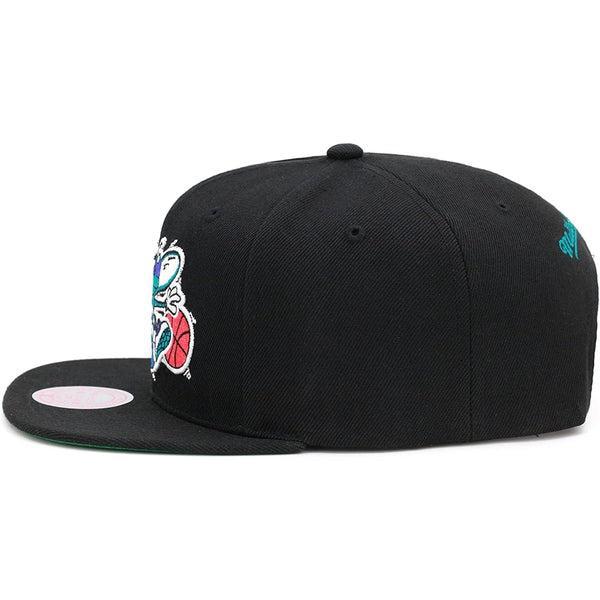 Mitchell & Ness Charlotte Hornet Core Basics Retro HWC Snapback Hat Black