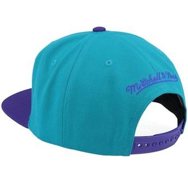 Mitchell & Ness Charlotte Hornet Side Core 2.0 Retro HWC Snapback Hat Teal - Purple-Black Sheep Skate Shop