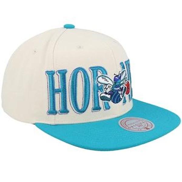Mitchell & Ness Charlotte Hornets Across The Board HWC Snapback Hat Cream-Black Sheep Skate Shop