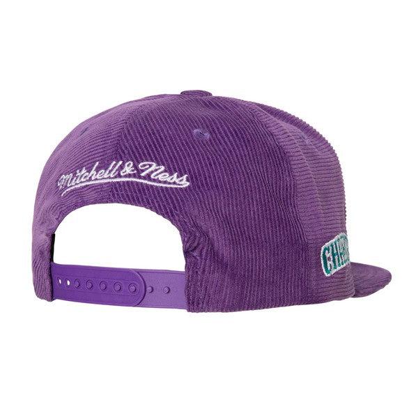 Mitchell & Ness Charlotte Hornets All Directions Cord HWC Snapback Hat Purple-Black Sheep Skate Shop