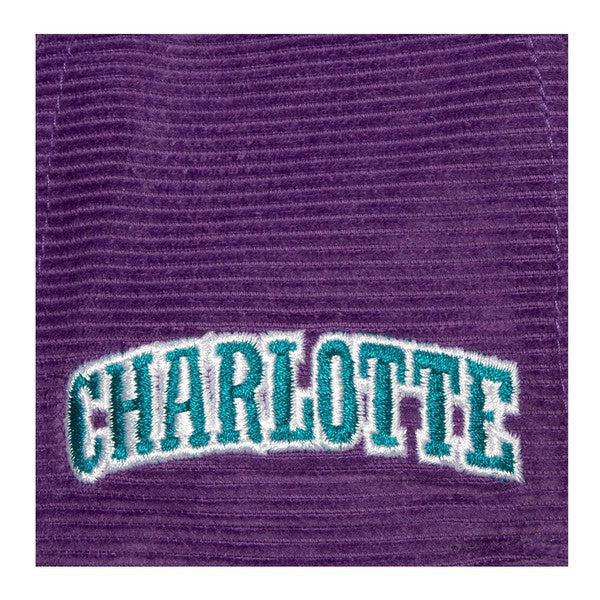 Mitchell & Ness Charlotte Hornets All Directions Cord HWC Snapback Hat Purple-Black Sheep Skate Shop