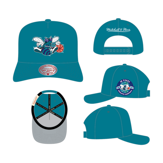 Mitchell & Ness Charlotte Hornets All That Bling Pro HWC Snapback Hat Teal-Black Sheep Skate Shop