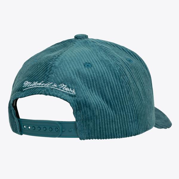Mitchell & Ness Charlotte Hornets Arch Stamp Pro Corduroy HWC Snapback Hat Teal-Black Sheep Skate Shop