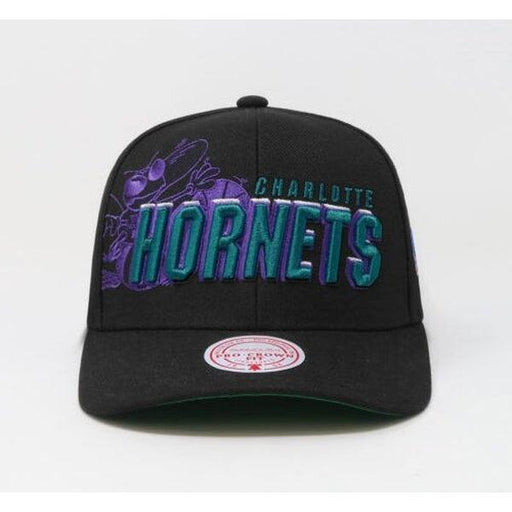 Mitchell & Ness Charlotte Hornets Best In Class Retro HWC Snapback Hat Black-Black Sheep Skate Shop