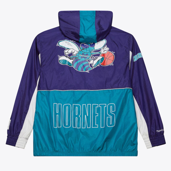 Mitchell & Ness Charlotte Hornets Big Shot Full Zip Windbreaker Teal - Purple - White-Black Sheep Skate Shop