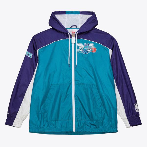 Mitchell & Ness Charlotte Hornets Big Shot Full Zip Windbreaker Teal - Purple - White-Black Sheep Skate Shop