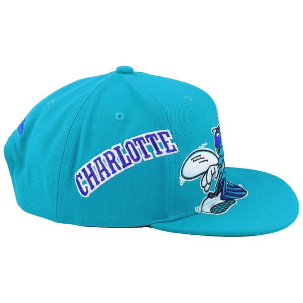 Mitchell & Ness Charlotte Hornets Big Time HWC Snapback Hat Teal-Black Sheep Skate Shop