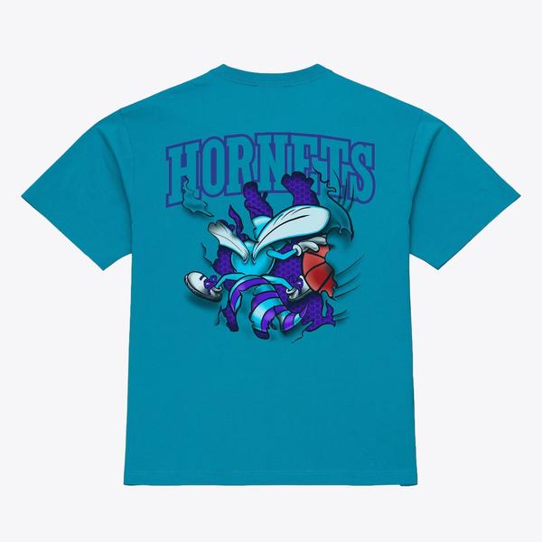 Mitchell & Ness Charlotte Hornets Breakthrough NBA T-Shirt Teal-Black Sheep Skate Shop