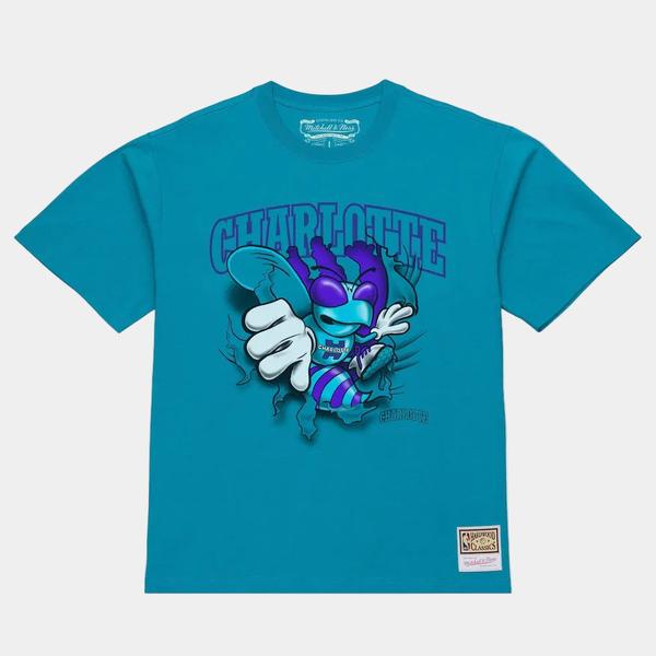 Mitchell & Ness Charlotte Hornets Breakthrough NBA T-Shirt Teal-Black Sheep Skate Shop