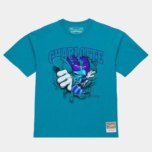 Mitchell & Ness Charlotte Hornets Breakthrough NBA T-Shirt Teal-Black Sheep Skate Shop