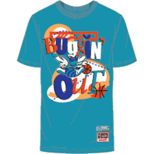 Mitchell & Ness Charlotte Hornets Buggin Out Tee Teal-Black Sheep Skate Shop