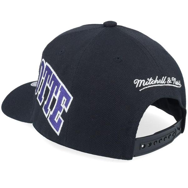 Mitchell & Ness Charlotte Hornets Busted Pro HWC Snapback Hat Black-Black Sheep Skate Shop