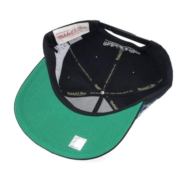 Mitchell & Ness Charlotte Hornets Busted Pro HWC Snapback Hat Black-Black Sheep Skate Shop