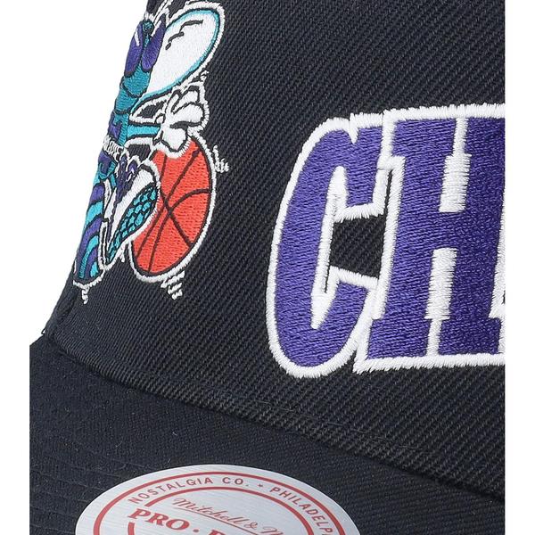 Mitchell & Ness Charlotte Hornets Busted Pro HWC Snapback Hat Black-Black Sheep Skate Shop