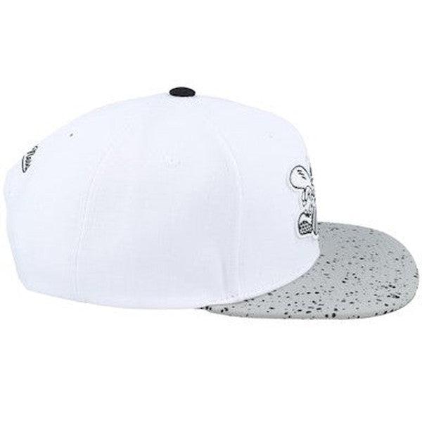 Mitchell & Ness Charlotte Hornets Cement Top HWC Snapback Hat White - Silver-Black Sheep Skate Shop