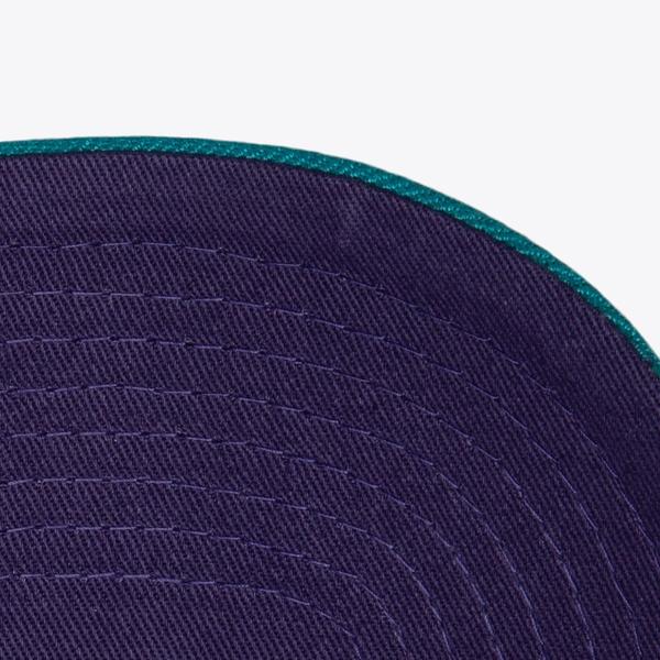 Mitchell & Ness Charlotte Hornets Chain Gang Pro HWC Snapback Hat Teal - Purple-Black Sheep Skate Shop