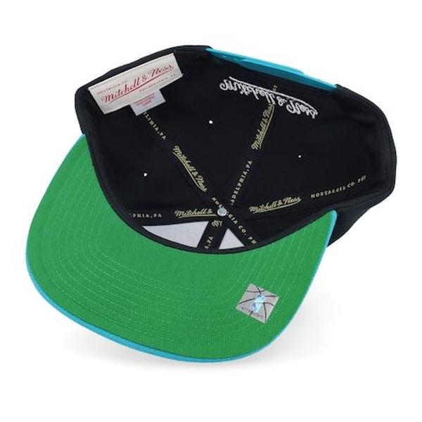 Mitchell & Ness Charlotte Hornets Circle Splash HWC Snapback Hat Black - Teal-Black Sheep Skate Shop