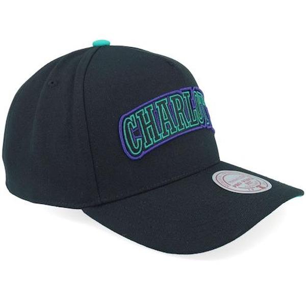 Mitchell & Ness Charlotte Hornets Class Act Pro HWC Snapback Hat Black-Black Sheep Skate Shop