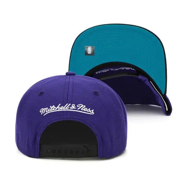 Mitchell & Ness Charlotte Hornets Core Basic Throwback HWC Snapback Hat Purple-Black Sheep Skate Shop
