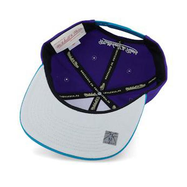 Mitchell & Ness Charlotte Hornets Cross Check HWC Snapback Hat-Black Sheep Skate Shop