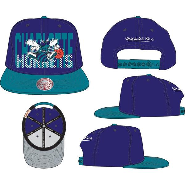 Mitchell & Ness Charlotte Hornets Cross Check HWC Snapback Hat-Black Sheep Skate Shop