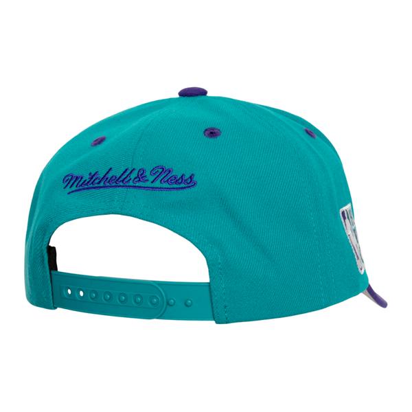 Mitchell & Ness Charlotte Hornets Crown Jewels Pro HWC Snapback Hat Teal - Purple-Black Sheep Skate Shop